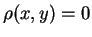 $\rho(x,y) = 0$