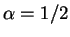 $\alpha=1/2$