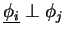 $\underline{\phi_i}\perp \phi_j$