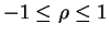 $-1\le\rho\le1$