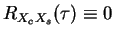 $R_{X_c X_s}(\tau)\equiv 0$