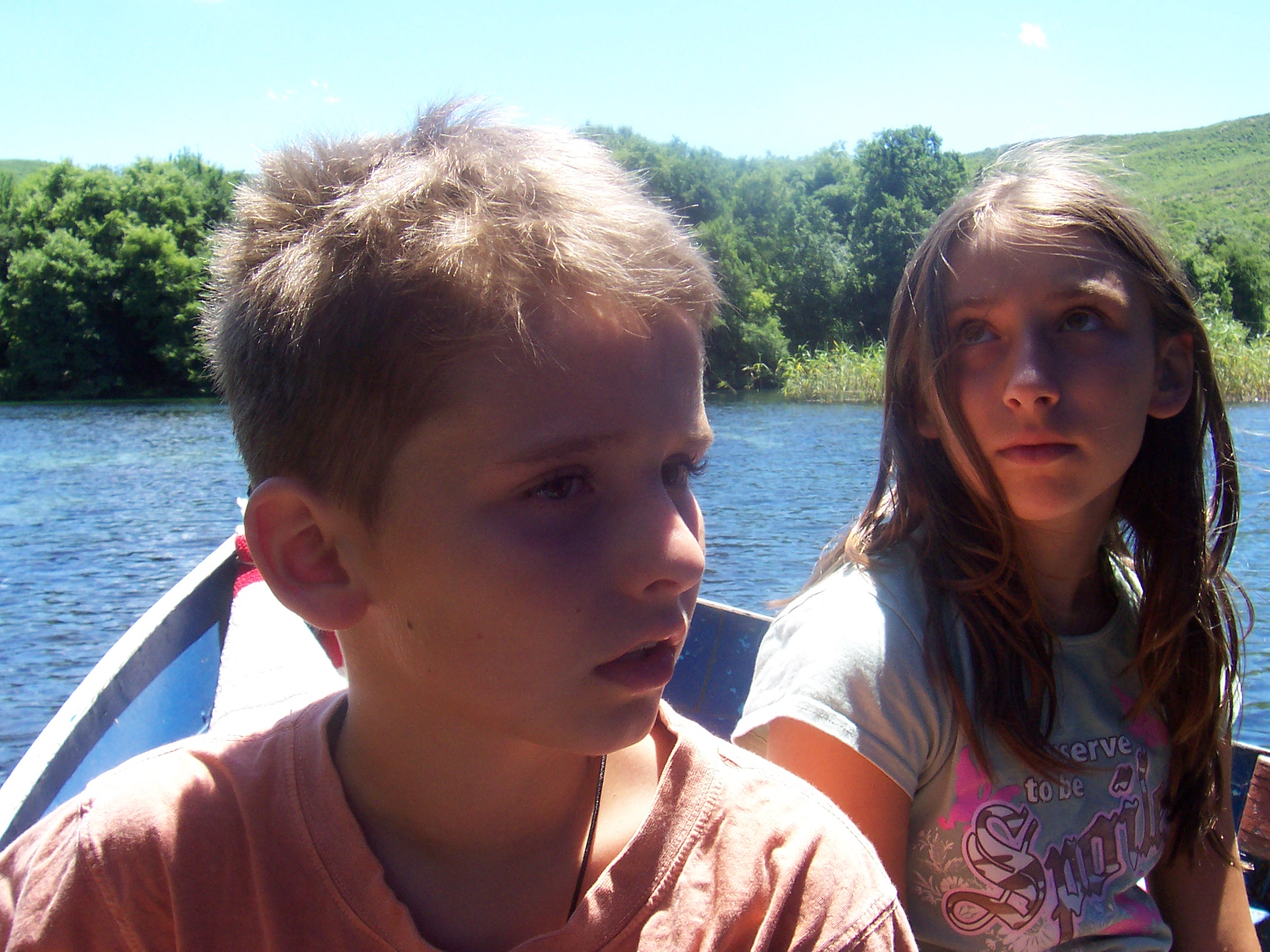 My kids in a boat (Ohrid, Macedonia, 2007) 