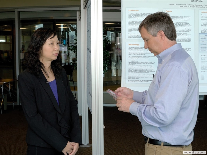 Prof. Yingying Chen is accepting the interview from the Fox News Channel.